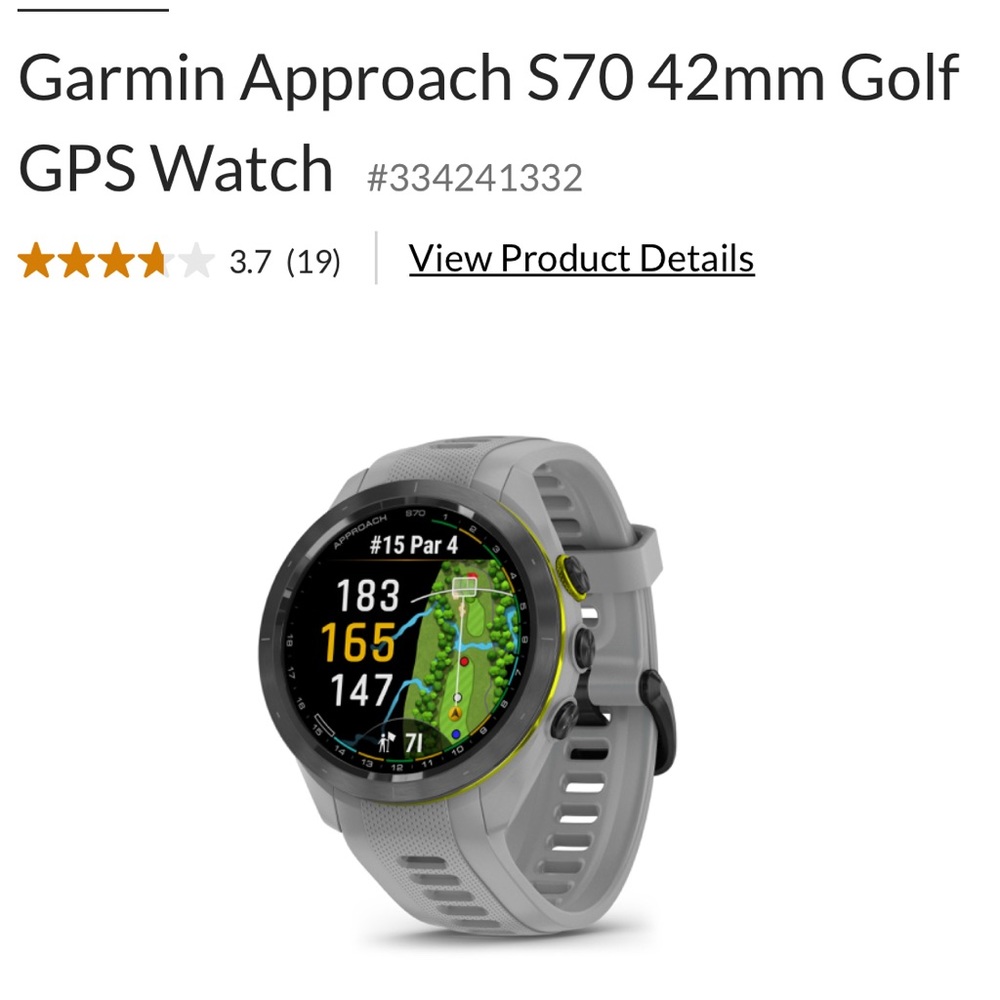 Gamin Golf watch appraoch S70, used 4 months